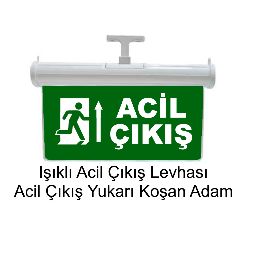 Işıklı Acil Çıkış Levhası (Acil Çıkış Yukarı Koşan Adam) GN-AC24